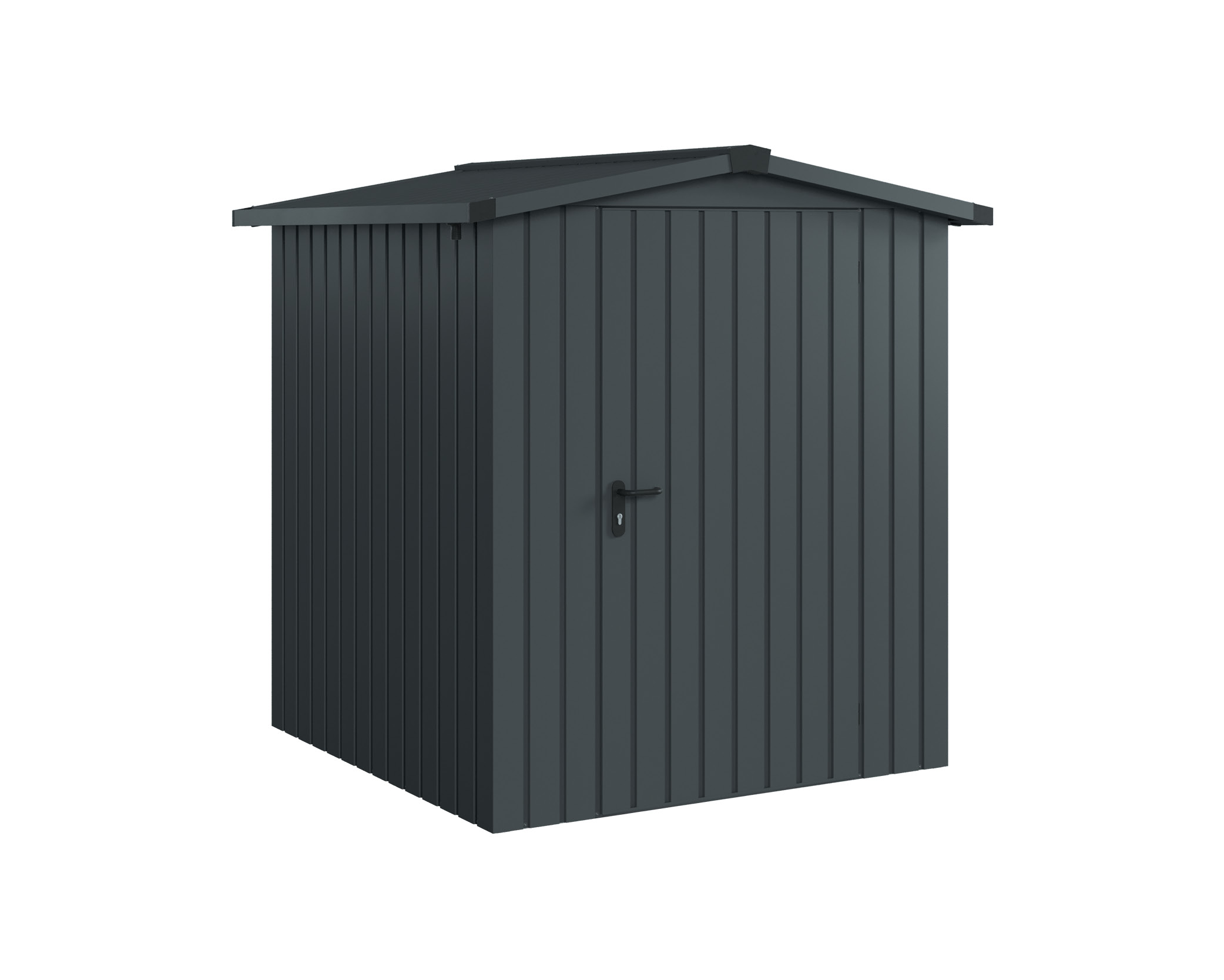 Hörmann Metall-Gerätehaus EcoStar EuroLine mit Satteldach B 166 x T 166 cm (ESD 2), Motiv Modern (mit schmalen Lamellen)...