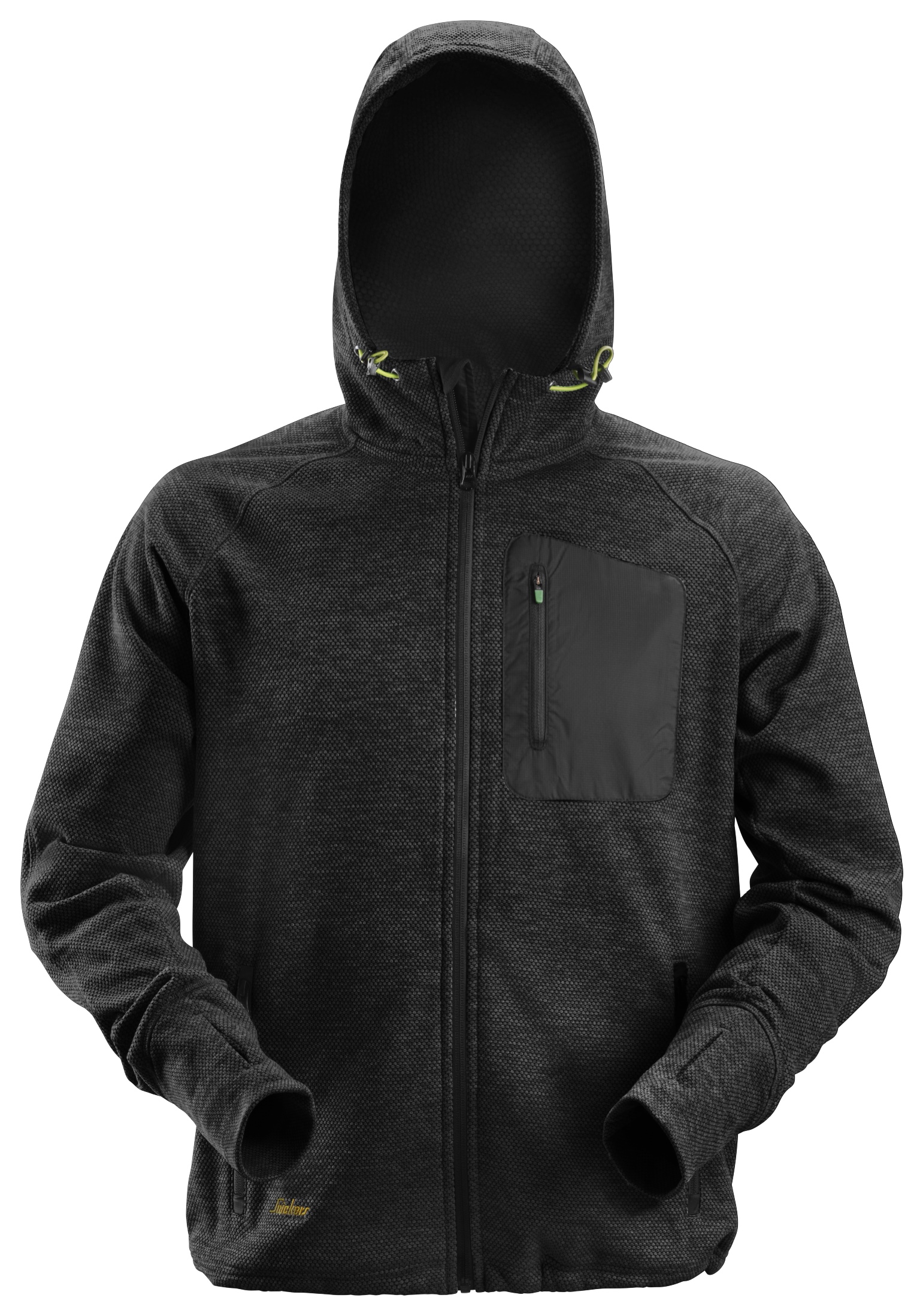 Snickers FlexiWork, Fleece-Hoodie 9 schwarz-schwarz