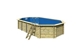 Karibu Pool Modell 5 Classic A/B/C/D 700 x 400 cm - kesseldruckimprägniert Modell A - Grundkörper inkl. gratis Pool-Pflegeset (Gesamtwert 69 €)