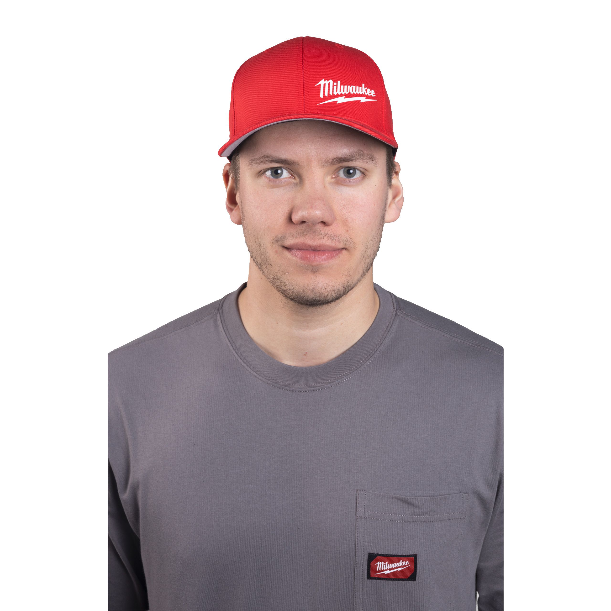 Milwaukee BCSRD-L/XL Baseball Kappe rot Größe L/XL mit UV-Schutz 4932493100