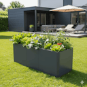 Vorschaubild Premium Hochbeet aus Stahl anthrazit 200 x 80 x 75 cm