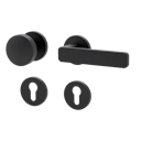 Vorschaubild Griffwerk Wechselgarnitur VAYA 265 MINIMAL MODERN fast2fix Fast2Fix Rosetten rund Knopf R2 Graphitschwarz R