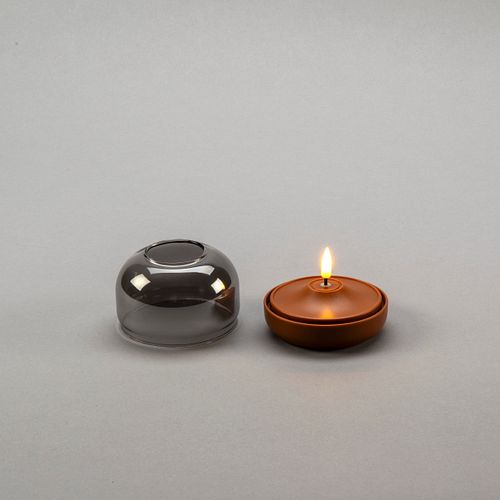 Konstsmide Weihnachtsbeleuchtung LED Kerze warmweiße LED terracotterfarbener Sockel