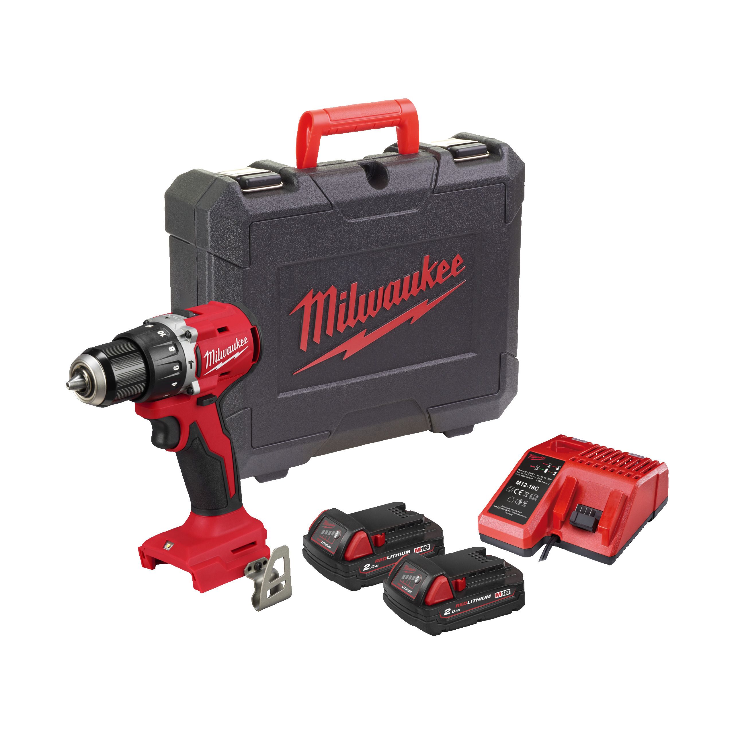 Milwaukee M18BLPDRC-202C M18™ Bürstenloser Akku-Schlagbohrschrauber 4933492822