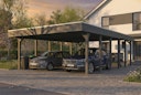 Vorschaubild Skan Holz Friesland - Flachdach Doppelcarport aus Nadelholz Breite 546 cm