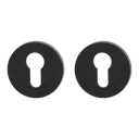 Vorschaubild Griffwerk Rosettenpaar rund GK4 -Graphitschwarz Schraubtechnik -PZ