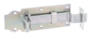 Vorschaubild Alberts® Schlossriegel, flacher Griff, gekröpft, m. Schließblech, galvanisch verzinkt dickschichtpassiviert, Platte LxB140x52mm 117047