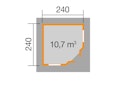 5-Eck Gartenhaus 408 - 40 mm 