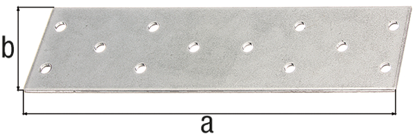 Lochplatte verz. 300x100x2,0 mm