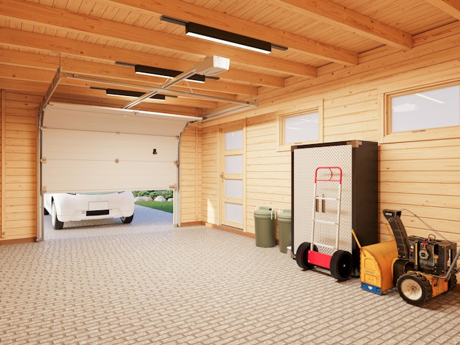 Palmako Garage Rasmus 19,0 m² - 44 mm - mit Sektionaltor