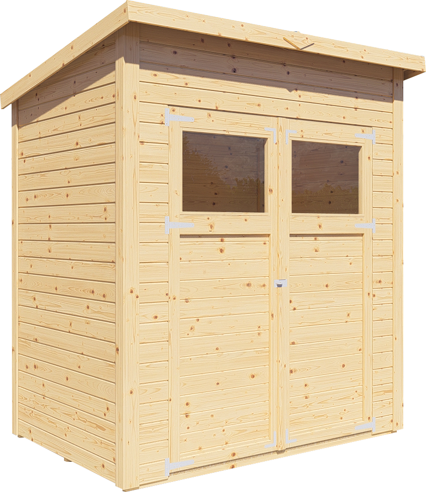 Bertilo Gerätehaus Amrum 1 - naturbelassen - 14 mm