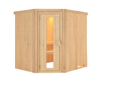 Karibu Sauna Siirin mit Eckeinstieg 68 mm