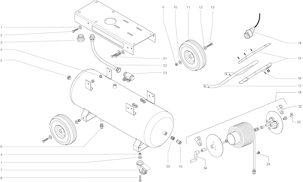 Explosionszeichnung Ersatzteile