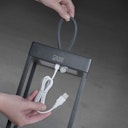 Vorschaubild Konstsmide LED USB-Laterne gross Ravello, schwarz, dimmbar (7812-750)