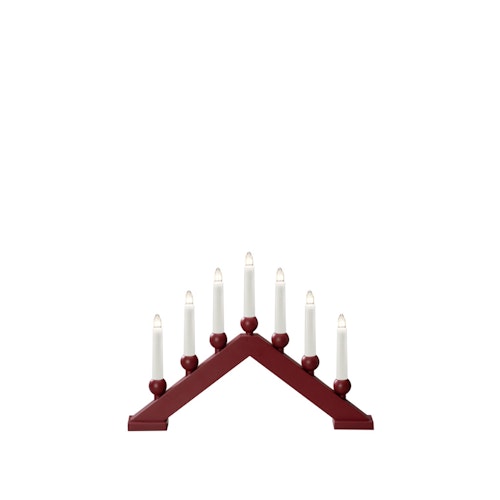 Konstsmide Weihnachtsbeleuchtung  Holzleuchter dunkelrot matt