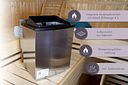 Vorschaubild Karibu 9 kW Bio-Kombiofen Saunaofen anthrazit inkl. Steuergerät EASY weiß - Sparset