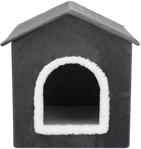 TRIXIE Höhle Livia, 38 × 41 × 44 cm, dunkelgrau/weiß