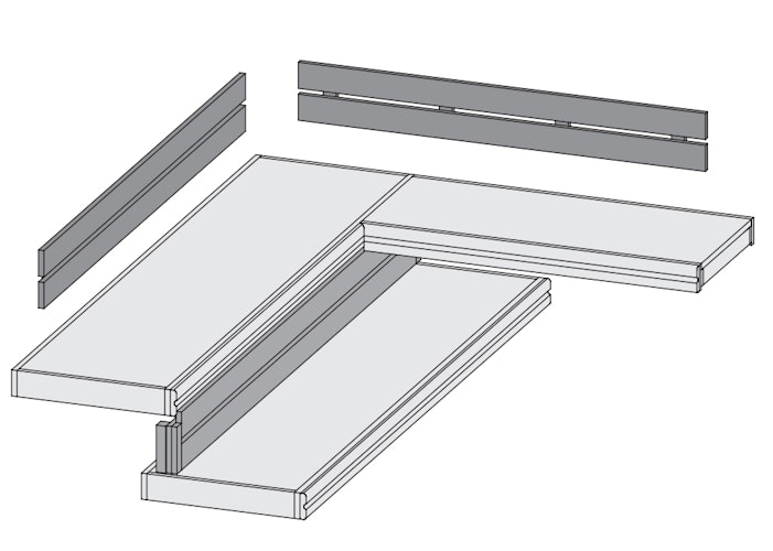 Karibu Rückenlehne und Bankblende Premium Set 1