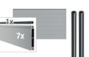 Vorschaubild dz Alu Steckzaunelement VIDUAL Snap 140 für Pfosten 90/90 mm