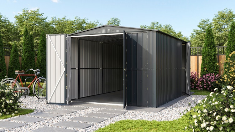 Globel Metallgerätehaus Parker mit Fallschwingüren