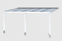 Skan Holz Aluminium Terrassenüberdachung Monza Breite 541 cm-541 x 257 cm (Gr. 1)-weiß