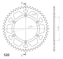 Supersprox Alu-Kettenrad 520 50Z (Gold)