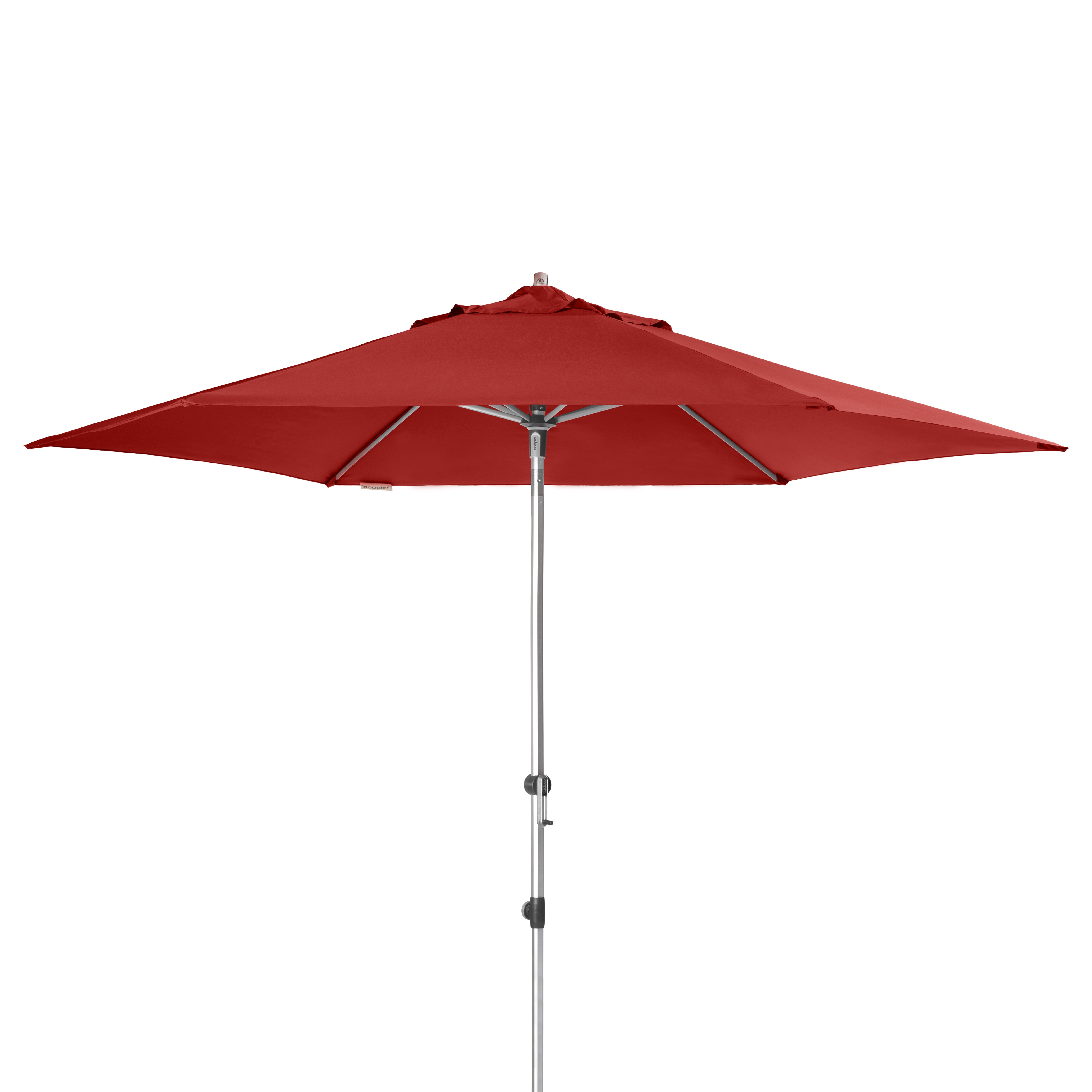 doppler Mittelmastschirm EXPERT 320 Auto-Tilt, Aluminium Silber / 100 % Polyester 180 g/m² Bordeaux