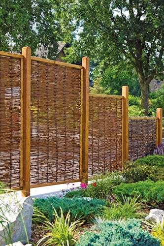T&J FAKO Weidengeflechtzaun mit Rahmen