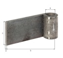 Vorschaubild Alberts® Anschweißband f.Metallt.,⌀13mm,Abstand Außenkante-Mitte Rolle 80mm