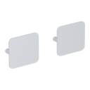 Vorschaubild Griffwerk Schlüsselrosettenpaar ONE abgerundet Blindrosette Flachrosette Seidenweiß