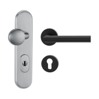 Griffwerk Kombi-Schutzbeschlag LUCIA in graphitschwarz mit  TITANO SB_884 Schutzklasse ES1 mit ZA 72 mm