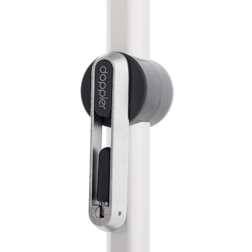 doppler Mittelmastschirm EXPERT 220 x 140 Auto-Tilt, Aluminium Silber / 100 % Polyester 180 g/m²