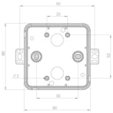 Vorschaubild Kopp Dose, Gehäuse für Montage auf der Wand/Decke grau - 347101008