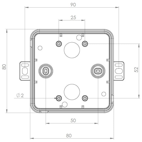 Kopp Dose, Gehäuse für Montage auf der Wand/Decke grau - 347101008