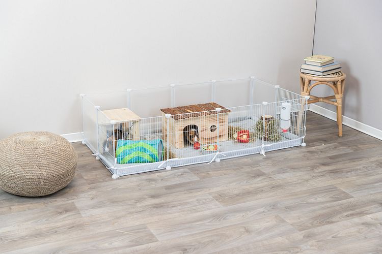 TRIXIE Indoor Freilaufgehege, Metall/Kunststoff, 140 × 35 × 70 cm, weiß