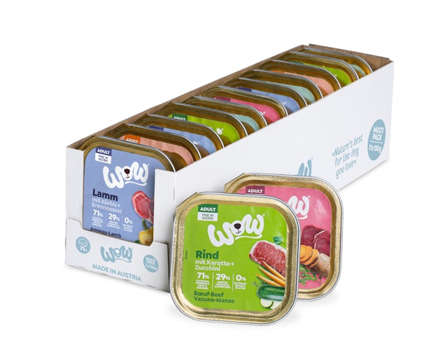 WOW Adult 11 x 150 Gramm Mulitpack Hundenassfutter