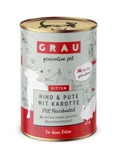grau Katze 400 Gramm Katzennassfutter