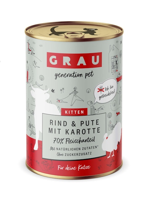 grau Katze 400 Gramm KatzennassfutterVorschaubild