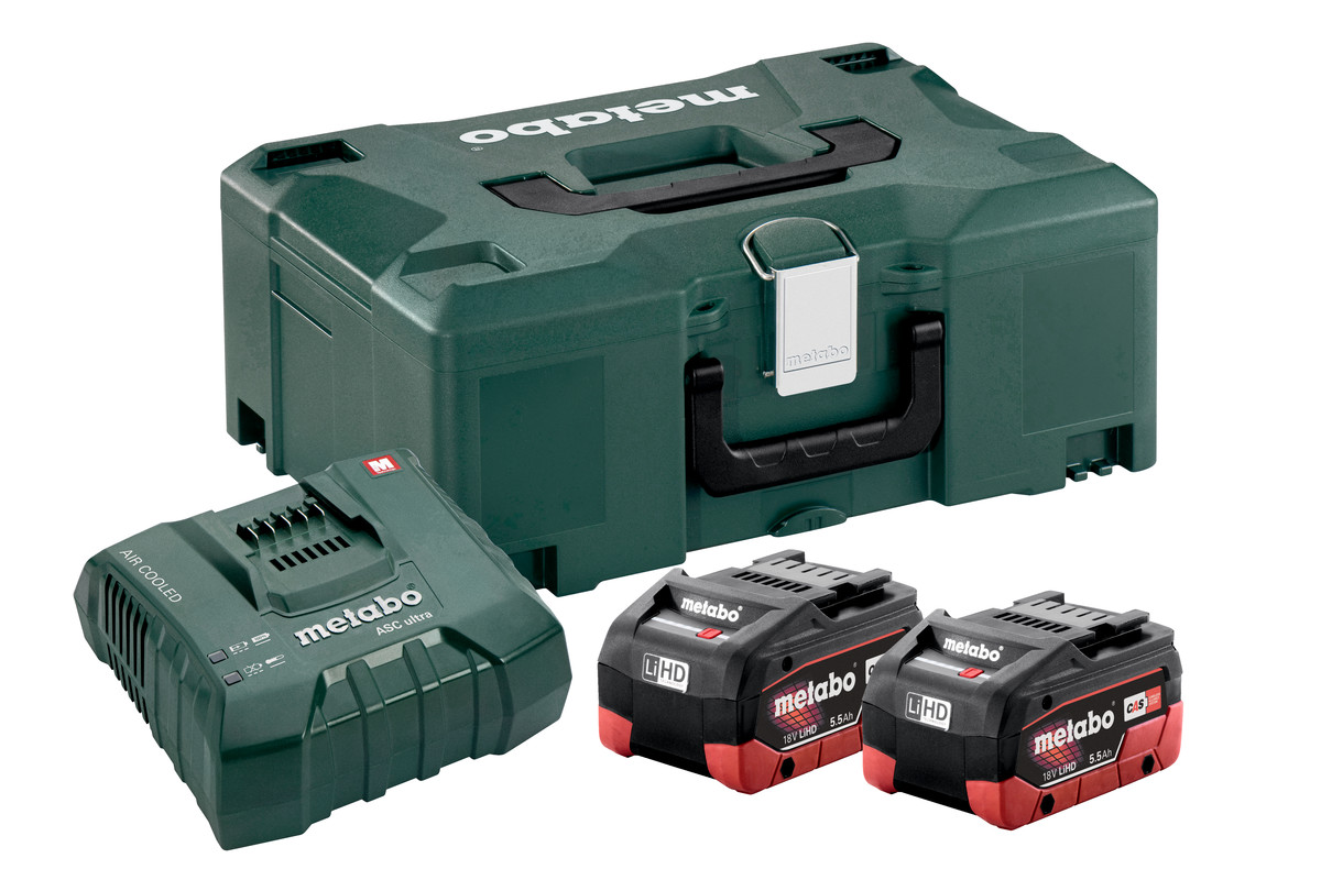 Metabo Basis-Set 2 x LiHD 5.5 Ah + Metaloc