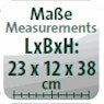 MaÃÂe (L/B/H): 23x12x38 cm