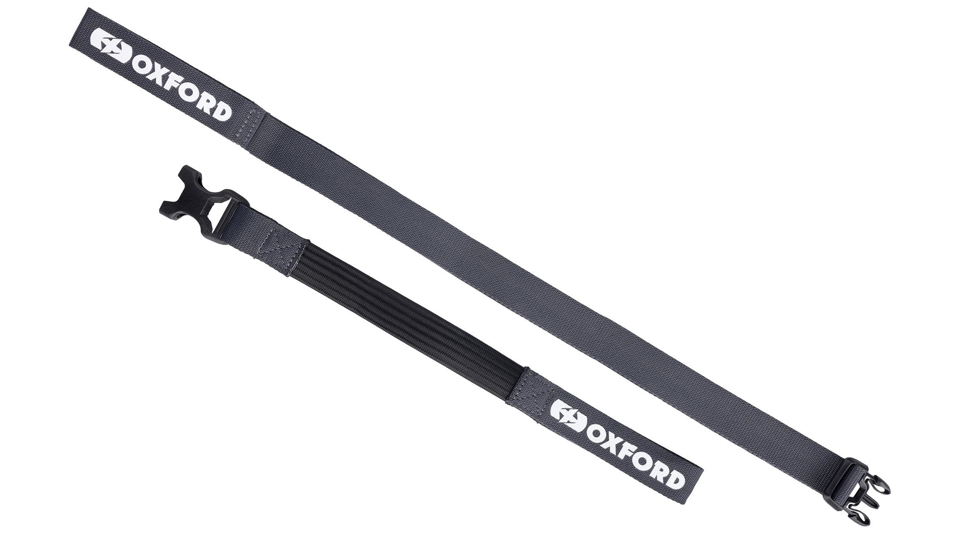Oxford Atlas B-CLIP Spanngurt, grau, 26 mm×2 m Paar