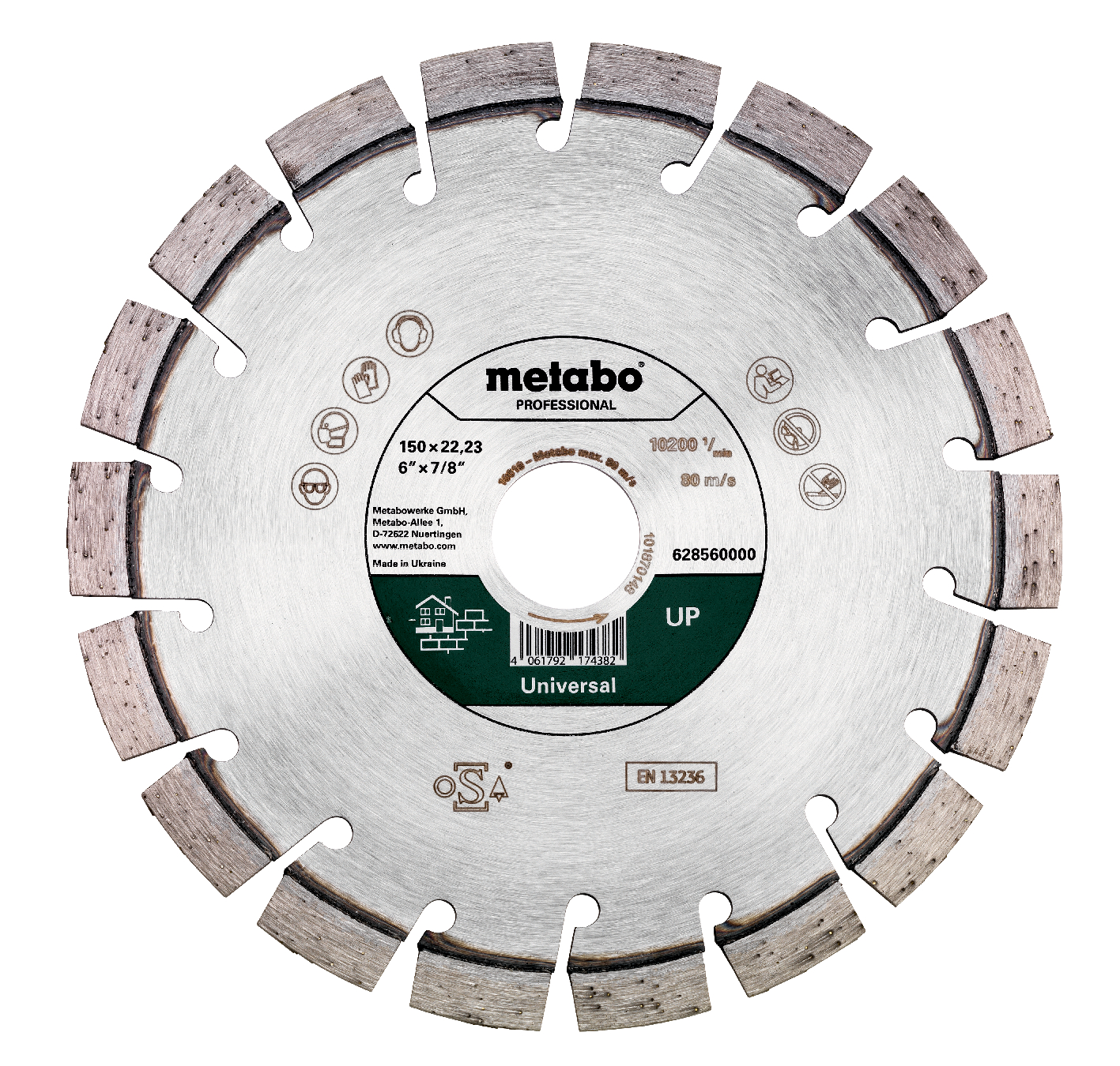 Metabo Diamanttrennscheibe 150x22,23mm"UP"Universal "professional"