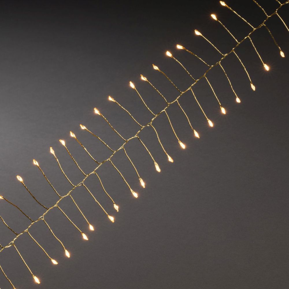 Konstsmide Weihnachtsbeleuchtung  Micro LED Lichterkette Firecracker messingfarben