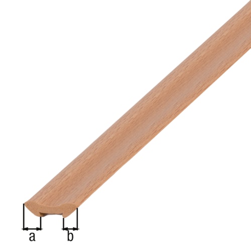 Alberts® Hohlkehlleiste, PVC, geschäumt, Farbe :Buche, L: 2,6 m, HxT: 22 x 22 mm 433987