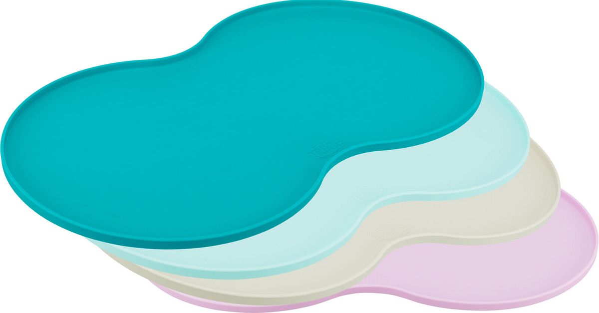 Trixie Blau/Rosa/Türkis 4X Napfunterlage, Futternapf - Image 2
