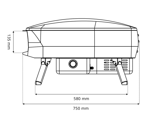 Witt Pizzaofen ETNA FERMO Orange