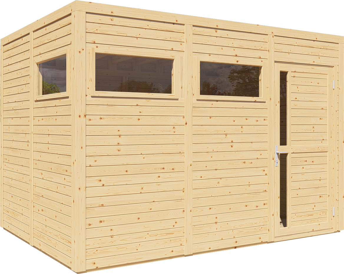 Bertilo Gartenhaus Cubus 3 - 19 mm naturbelassen
