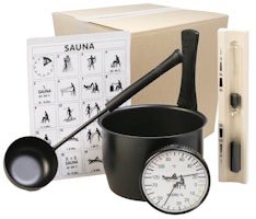 Eliga Sauna-Zubehör-Set "black" 5-teilig