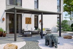 Skan Holz Aluminium Terrassenüberdachung Garda Breite 434 cm