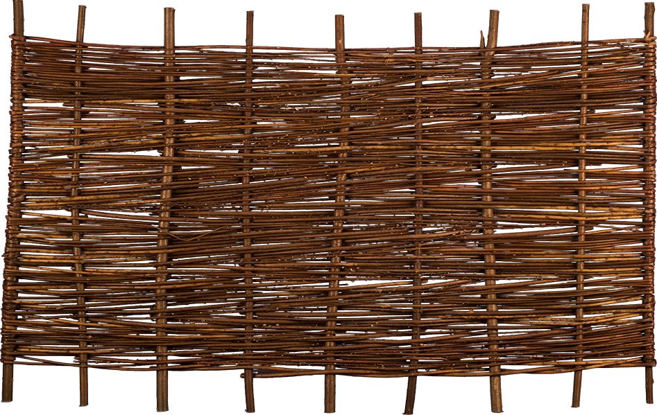 ASO Weidengeflechtzaun, geflochten auf Haselnußruten, 180 x 90 cm